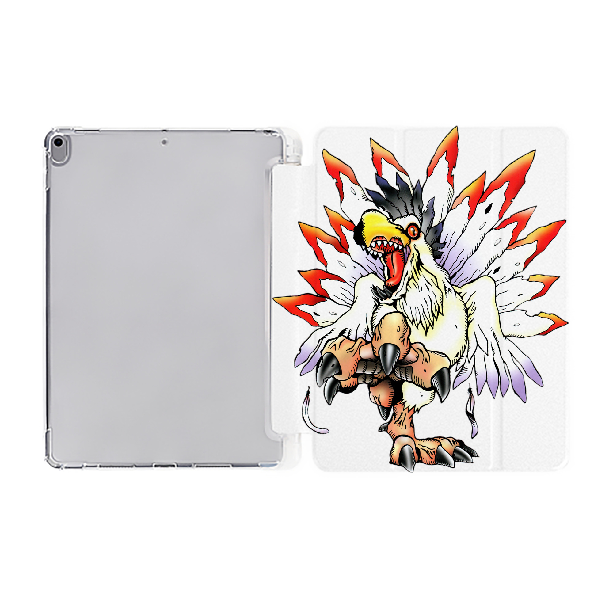 （画像用） Digimon デジタルモンスター/デジモン IPad ケース ペン収納付き 三つ折りスタンド PUレザー×シリコン 対応機種9.5/10.5/10.9インチ